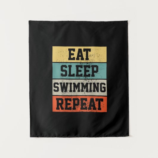 Tenture nager nager nager Cadeau de natation (Devant)