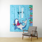 Tenture Naissance du requin Premier Anniversaire Ocean Kid (En situation)