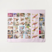 Tenture Nana Floral Letters 30 Collage photo vertical rose (Devant (Horizontal))