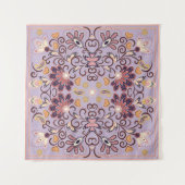 Tenture Nappe à fleurs indiennes : belle motif pastel (Devant (Horizontal))