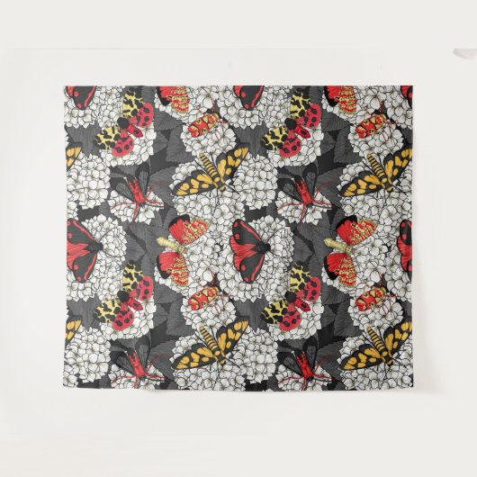 Tenture Nappes phréatiques sur hydrangée blanche (Devant (Horizontal))