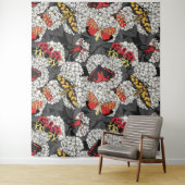 Tenture Nappes phréatiques sur hydrangée blanche (En situation)