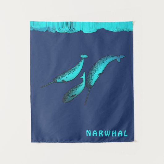 Tenture Narwhal Sous La Glace (Devant)