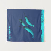 Tenture Narwhal Sous La Glace (Devant (Horizontal))
