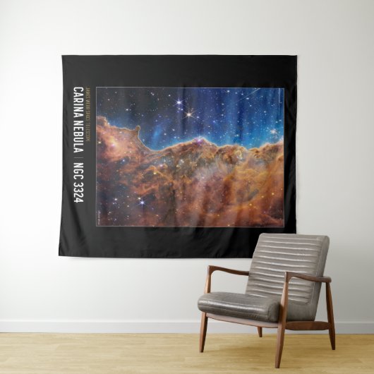 Tenture NASA James Webb Cliffs cosmiques Espace (En situation (horizontale))