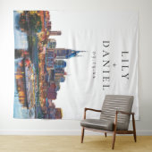 Tenture Nashville Riverfront Wedding Photo Backdrop (En situation (horizontale))