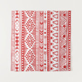 Tenture Native American : Red Ink Doodle. (Devant (Horizontal))