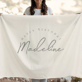 Tenture Natural Linen Personalized Birthday Banner