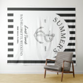 Tenture Nautical Anchor Modern black Bachelorette Party (En situation (horizontale))