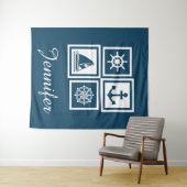 Tenture Nautical themed design (En situation (horizontale))