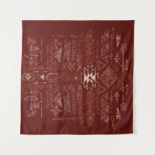 Tenture Navajo Aztec : Ethnic Doodle Motif. (Devant (Horizontal))