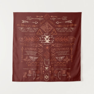 Tenture Navajo Aztec : Ethnic Doodle Motif.