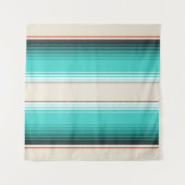 Tenture Navajo Blanc, Turquoise Orange Blanche Mexicaine S (Devant (Horizontal))