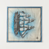 Tenture Navire nautique (Devant (Horizontal))