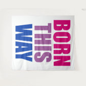 Tenture Né ainsi Bisexual Bi Pride LGBTQ (Devant (Horizontal))