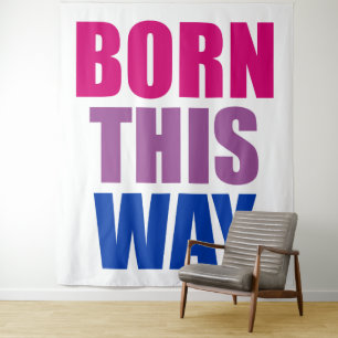 Tenture Né ainsi Bisexual Bi Pride LGBTQ