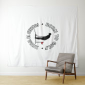 Tenture Né au golf forcé à travailler T-shirt design (En situation (horizontale))