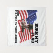 Tenture Ne brûlez pas mon drapeau (Devant (Horizontal))