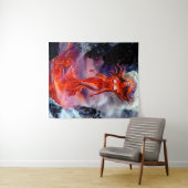 Tenture "Né de l'enfer" - Portrait de femme volcanique (En situation (horizontale))