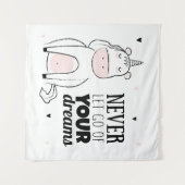 Tenture Ne Lâchez Jamais Vos Rêves (Devant (Horizontal))