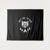 Tenture Ne Poke Pas L'Ours Chasse Pêche Camping (Devant (Horizontal))