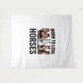 Tenture Né pour aimer les chevaux (Devant (Horizontal))