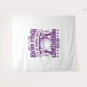 Tenture Ne sous-estimez jamais le pouvoir d'une golfeuse (Devant (Horizontal))