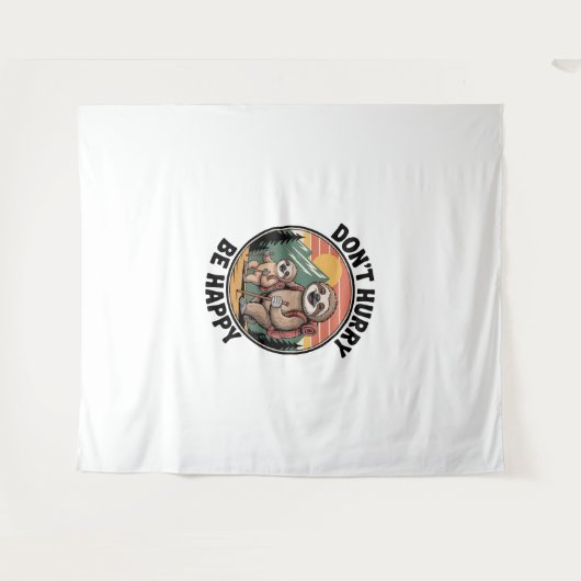 Tenture Ne vous dépêchez pas, soyez heureux de l'équipe of (Devant (Horizontal))