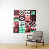 Tenture NÉO GEO. Conception graphique du motif de géométri (En situation)