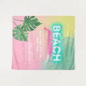 Tenture Neon Beach Please Enterrement de Vie de Célibatair (Devant (Horizontal))