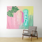 Tenture Neon Beach Please Enterrement de Vie de Célibatair (En situation (horizontale))