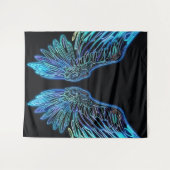 Tenture Neon Black et Blue Angle ailes (Devant (Horizontal))