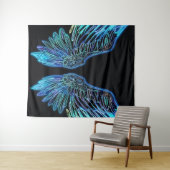 Tenture Neon Black et Blue Angle ailes (En situation (horizontale))