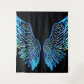 Tenture Neon Black et Blue Angle ailes (Devant)