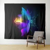 Tenture Neon Firefly sur noir (En situation (horizontale))