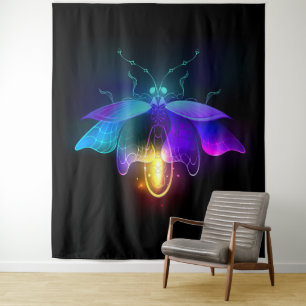 Tenture Neon Firefly sur noir