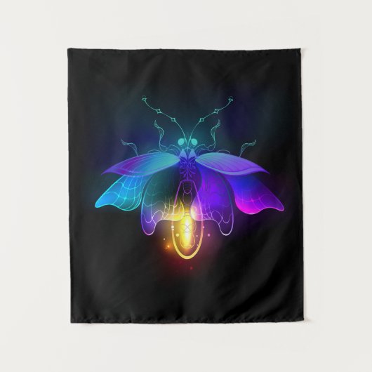 Tenture Neon Firefly sur noir (Devant)