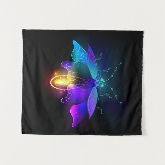 Tenture Neon Firefly sur noir (Devant (Horizontal))