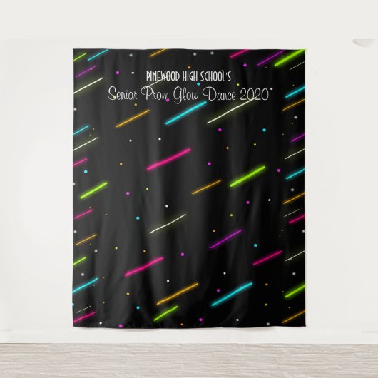 Tenture Neon Glow dans la danse sombres du bal (Devant)