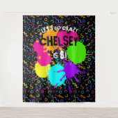 Tenture Neon Llow Photo Backdrop, Glow Party Back Drop (Devant)