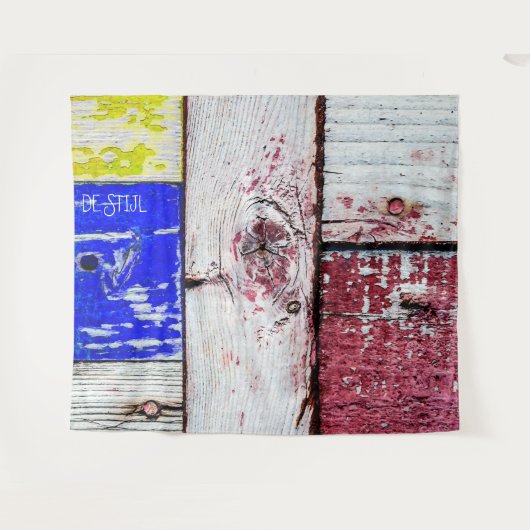 Tenture Néoplasticisme amusant style d'art en bois personn (Devant (Horizontal))