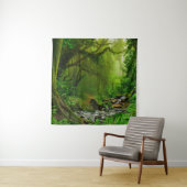 Tenture Nepal jungle with riverjungle,forest,ground,river, (En situation)