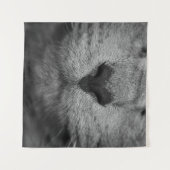 TENTURE NEZ DE CHAT EN NOIR ET BLANC (Devant (Horizontal))