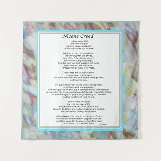 Tenture Nicene Creed Tapestry Christian Prayer Wall Decor (Devant)