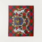 Tenture Nicolson Clan Badge & Unicorns avec Tartan (Devant)