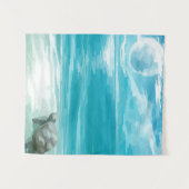 Tenture Nidification de la tortue de mer de l'aquarelle (Devant (Horizontal))