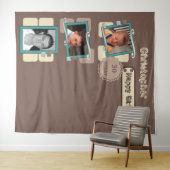 Tenture N'importe quel âge photos 30e fête marron arrière- (En situation (horizontale))