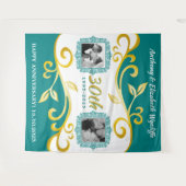 Tenture N'Importe Quel Anniversaire Mariage Ajoutez Vos Ph (Devant (Horizontal))