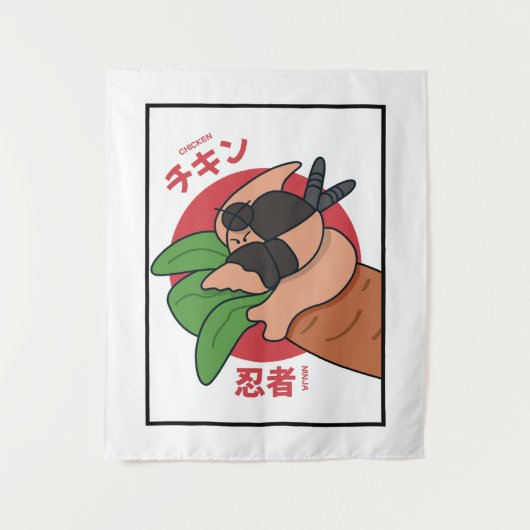 Tenture Ninja de poulet (Devant)