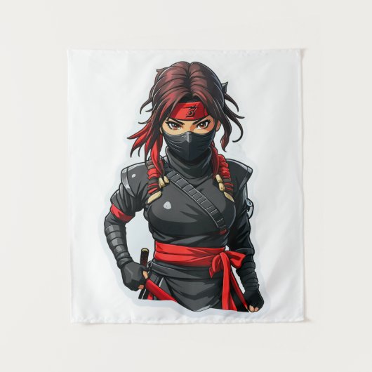 Tenture Ninja Girl (Devant)